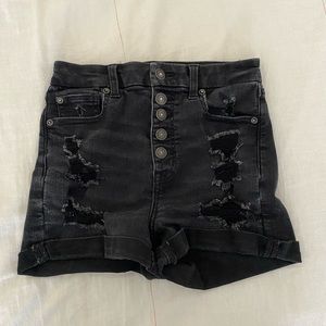 American Eagle Curvy High-Waisted Shorty Shorts